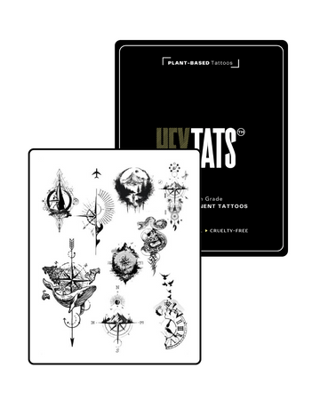 Wanderlust Compass Pack - Semi Permanent Tattoos