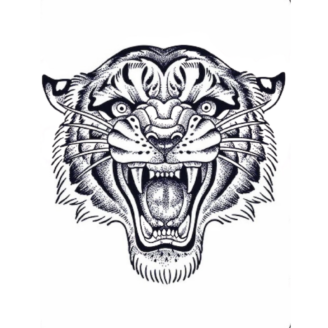 Traditional Tiger - Semi Permanent Tattoos 