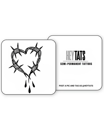 Barbed Wire Heart -  - Semi Permanent Tattoos