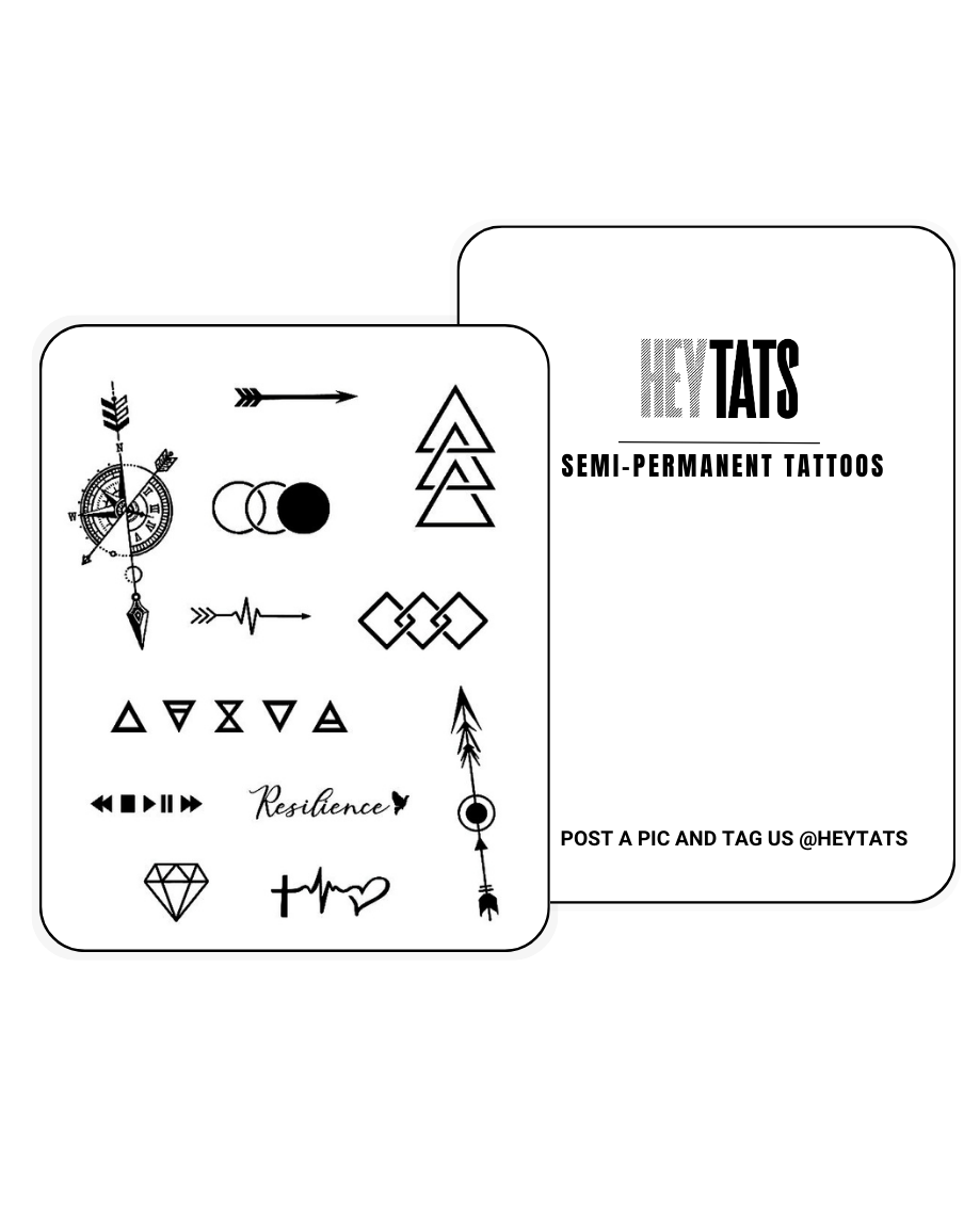 Classic Trio  - Semi-Permanent Tattoos