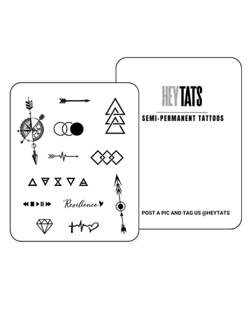 Classic Trio  - Semi-Permanent Tattoos