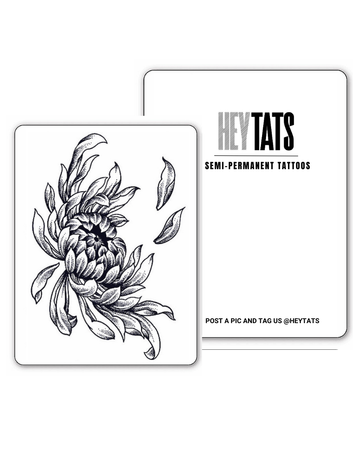 Japanese Chrysanthemum - Semi-Permanent Tattoo