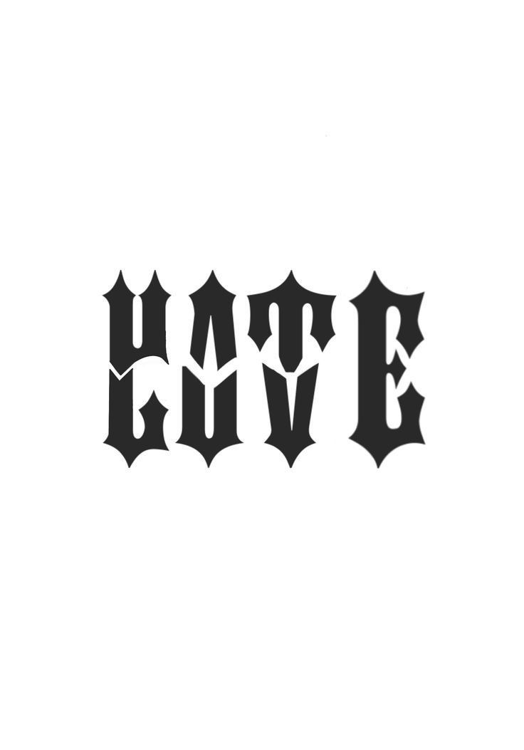 Love & Hate - Semi Permanent Tattoo