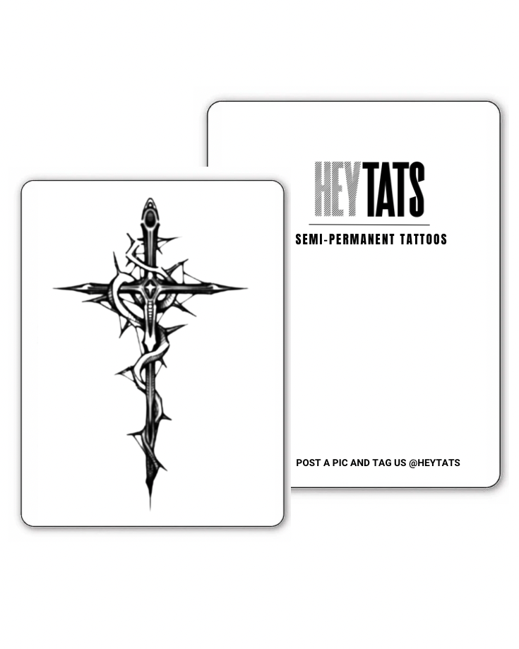Cross of Thorns - Semi Permanent Tattoo