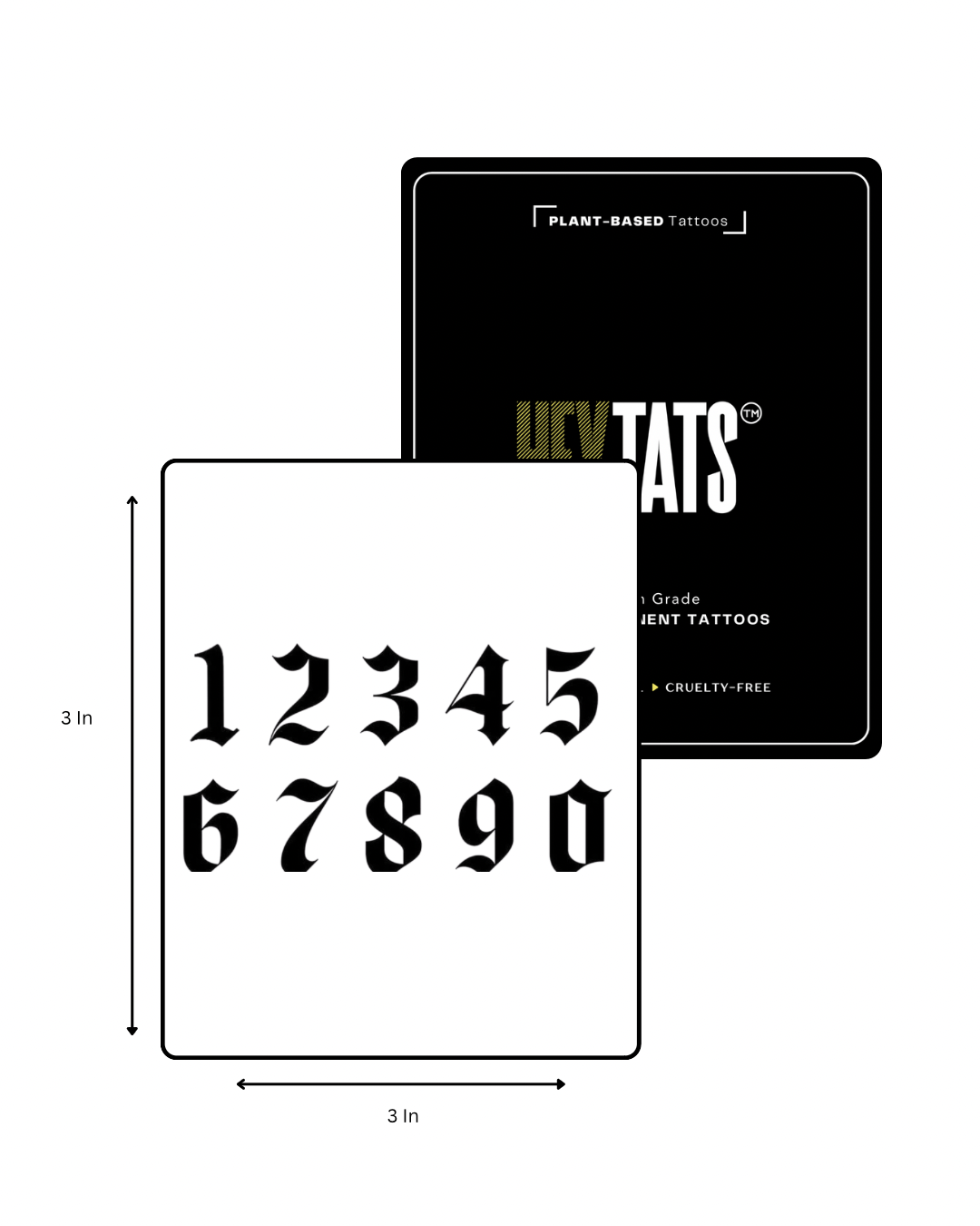 Gothic Digits - Semi Permanent Tattoo