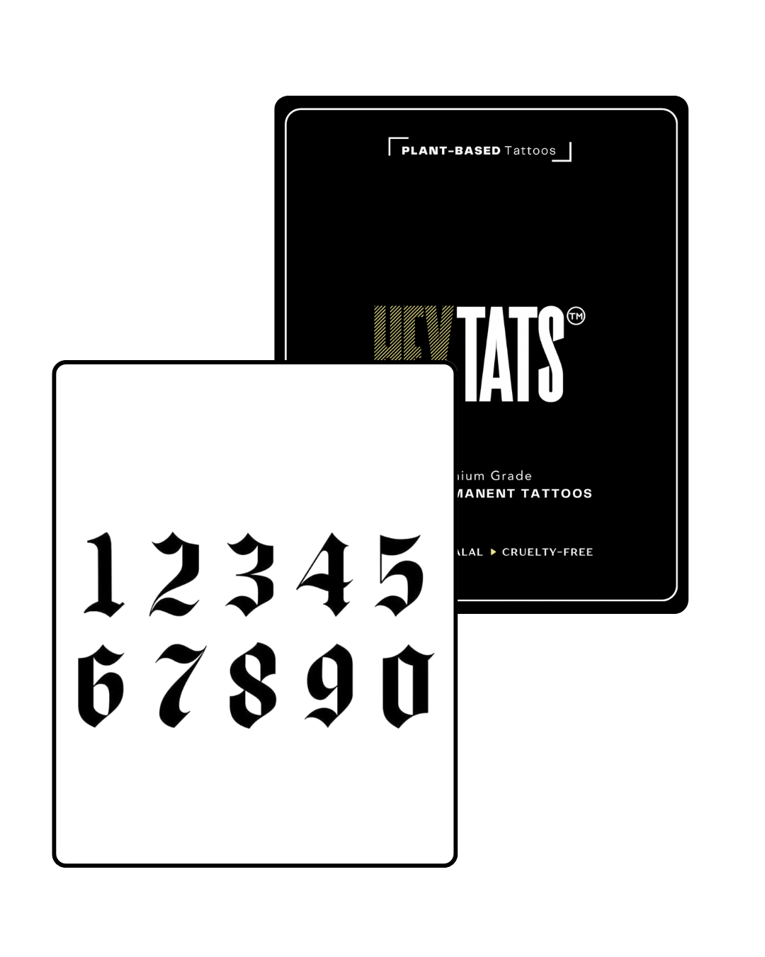 Gothic Digits - Semi Permanent Tattoo