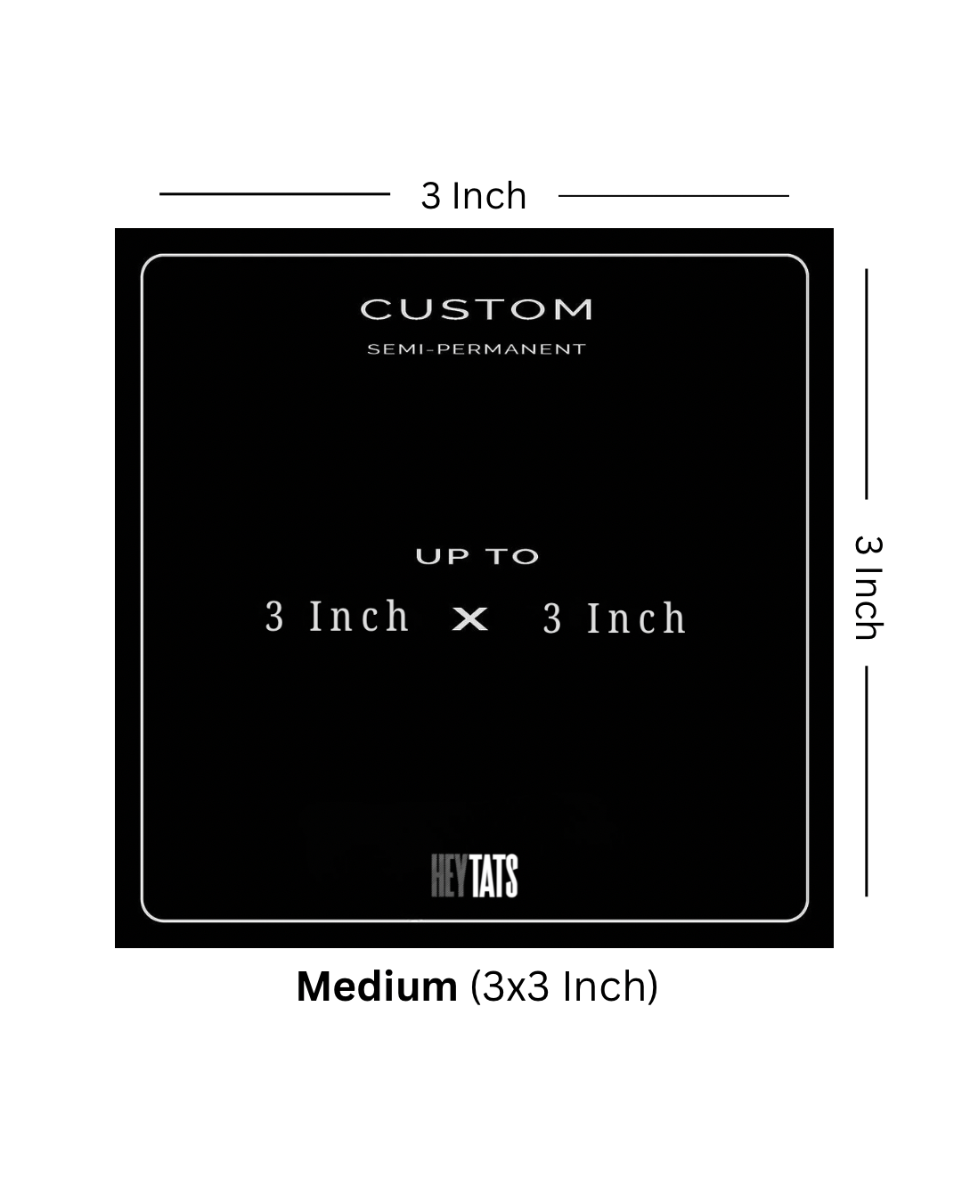 Classic Square (3x3 inch) – Custom Semi Permanent Tattoo