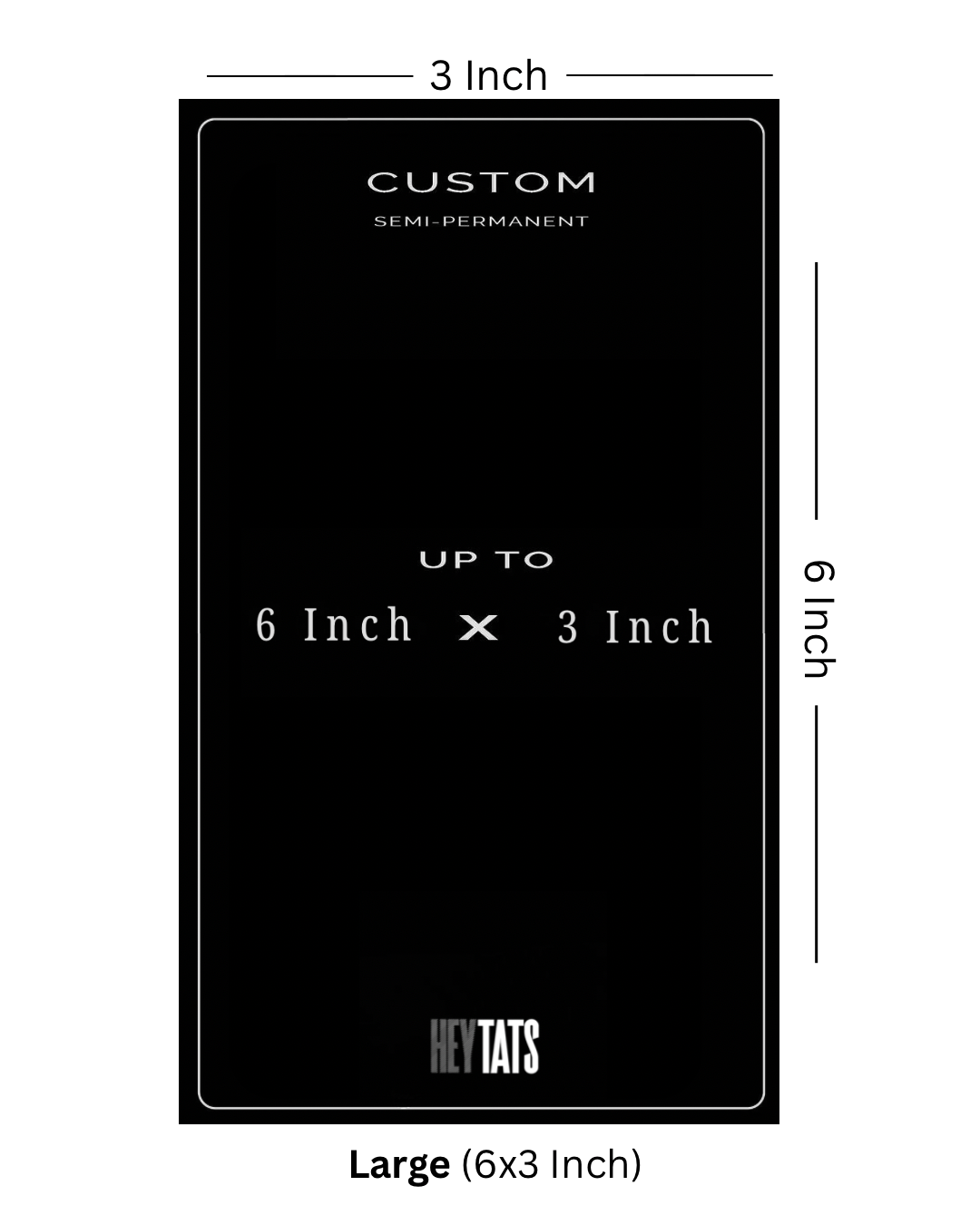 Power Strip (6x3 inch) – Custom Semi-Permanent Tattoo