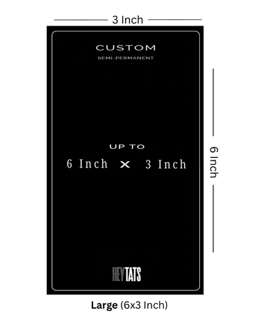 Power Strip (6x3 inch) – Custom Semi-Permanent Tattoo