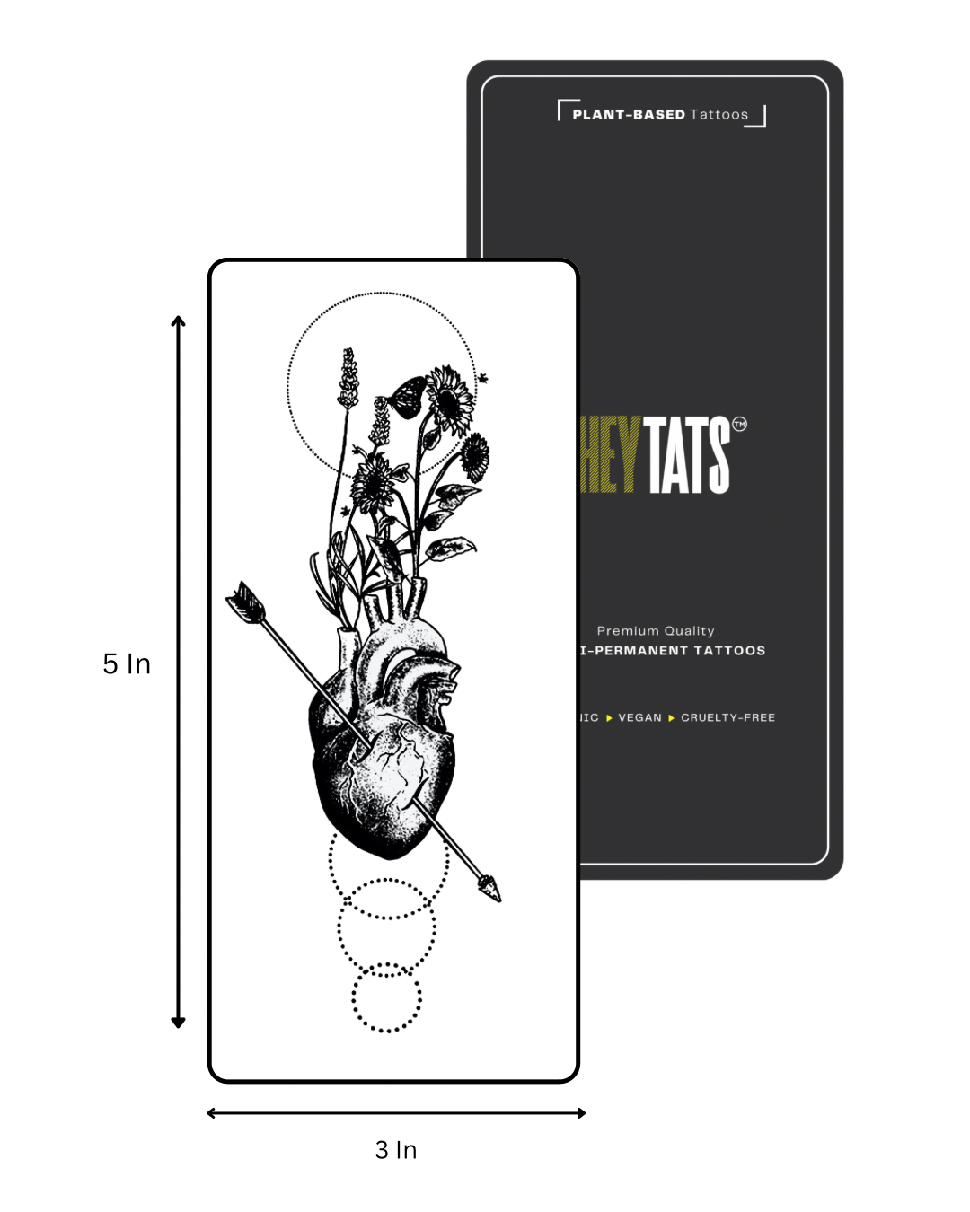 Heart of War — Semi-Permanent Tattoo