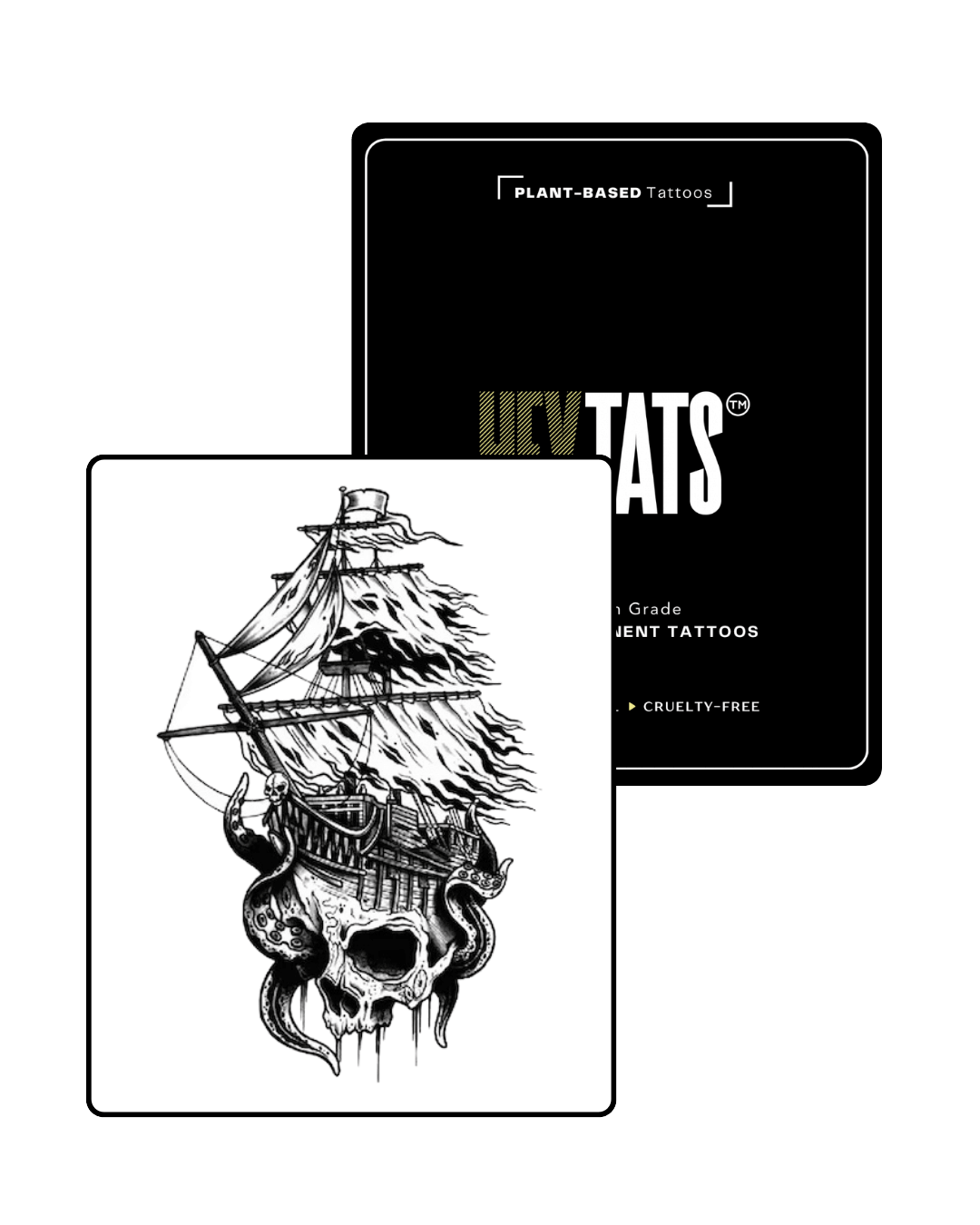 Sea Evil: Skull & Ship — Semi-Permanent Tattoo