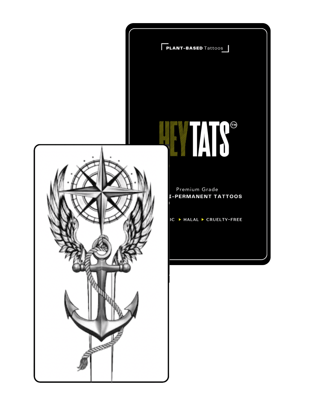 Winged Anchor: Guided — Semi-Permanent Tattoo