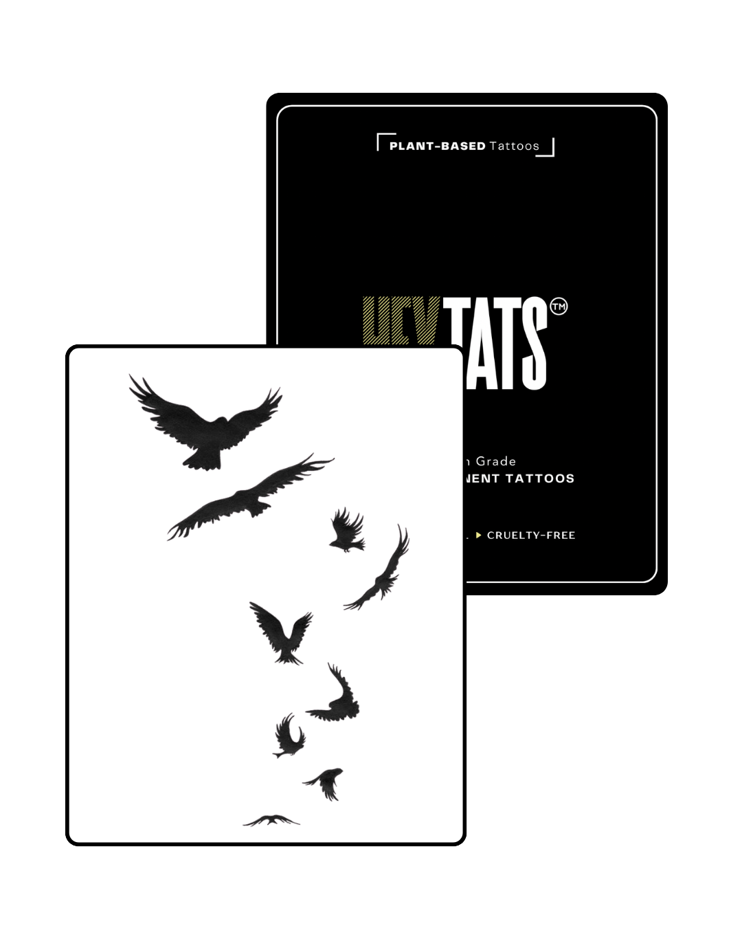 Falling Birds: Freedom in Descent — Semi-Permanent Tattoo