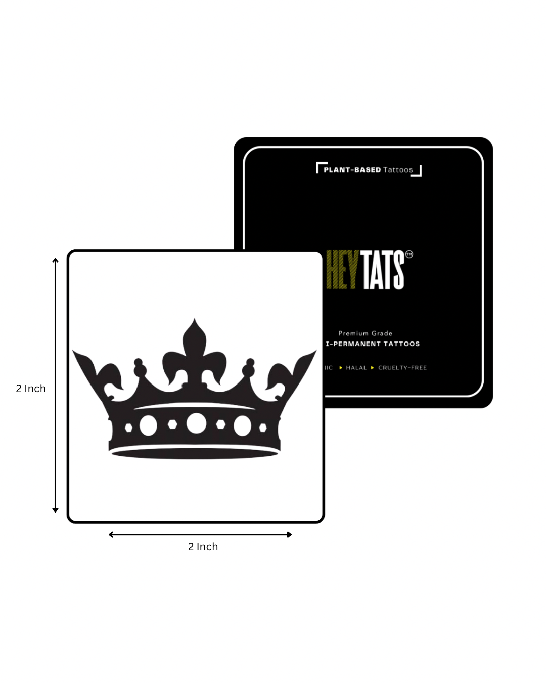 Crown: Royalty Symbol — Semi-Permanent Tattoo