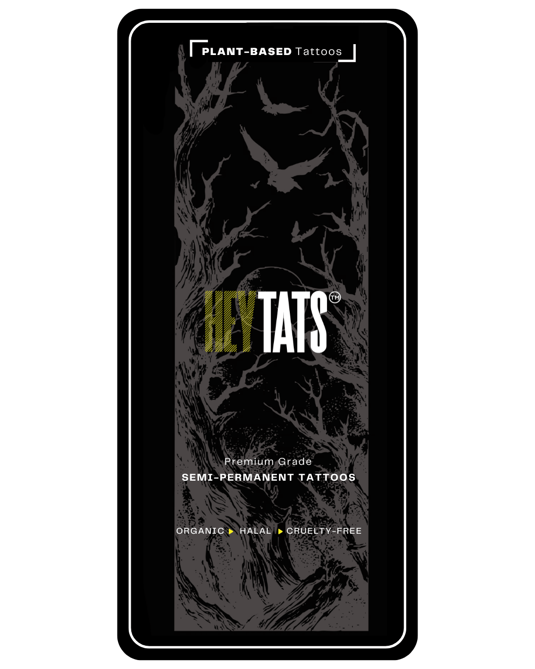 HeyTats Forest of Lost Things tattoo sheet back cover with instructions and product details