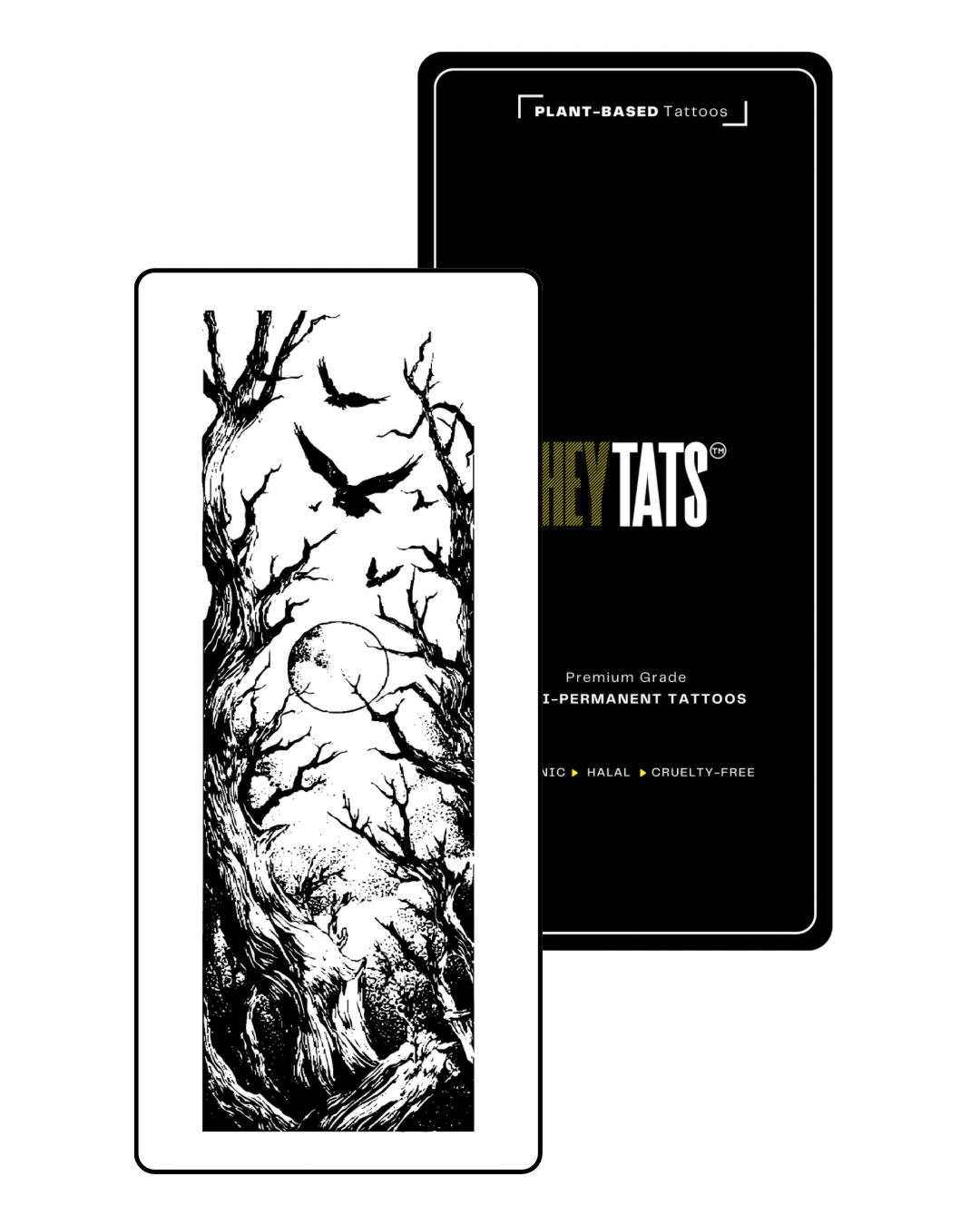 HeyTats Forest of Lost Things semi permanent tattoo design on white background