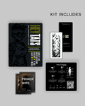 HeyTats Forest of Lost Things semi permanent tattoo kit including tattoo sheet prep wipe pouch and instructions