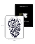 HeyTats Japanese Tiger half sleeve semi permanent tattoo design with size dimensions