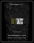 HeyTats Samurai Code of Silence half sleeve tattoo sheet back cover with instructions and product details